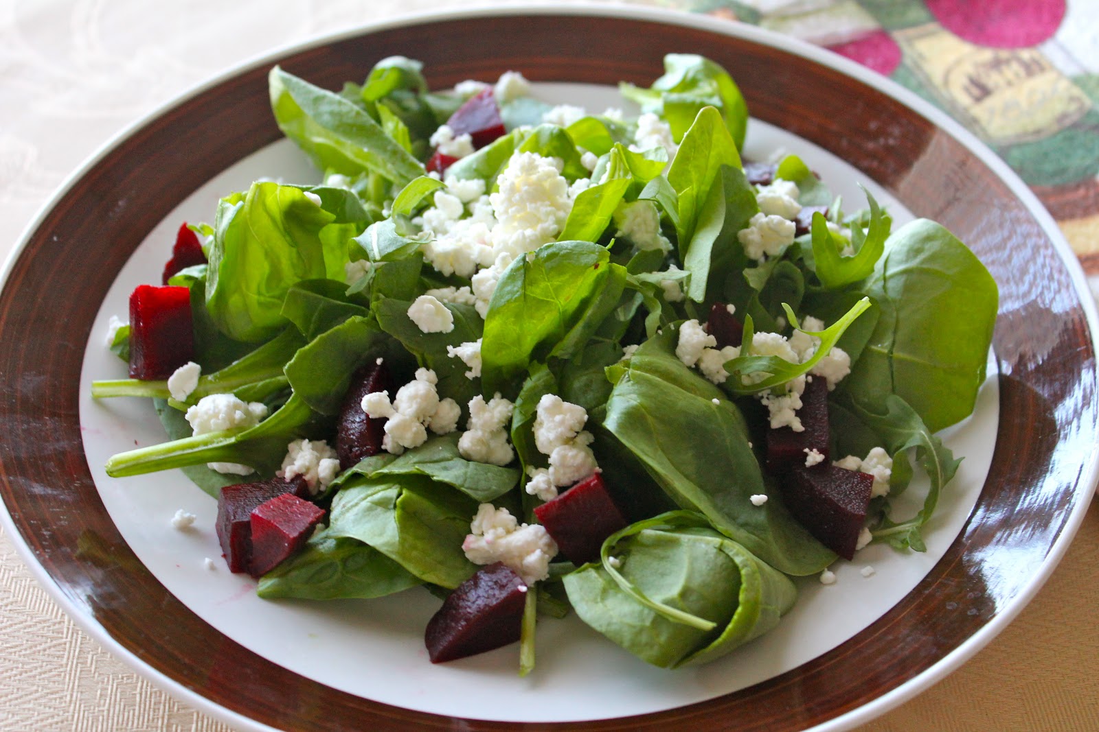 The Cultural Dish Arugula Salad with Beets and Goat Cheese